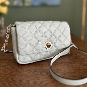 New! Kate Spade Natalia Quilted Wallet on Chain Crossbody Leather Turnlock